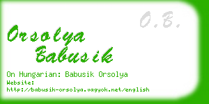 orsolya babusik business card